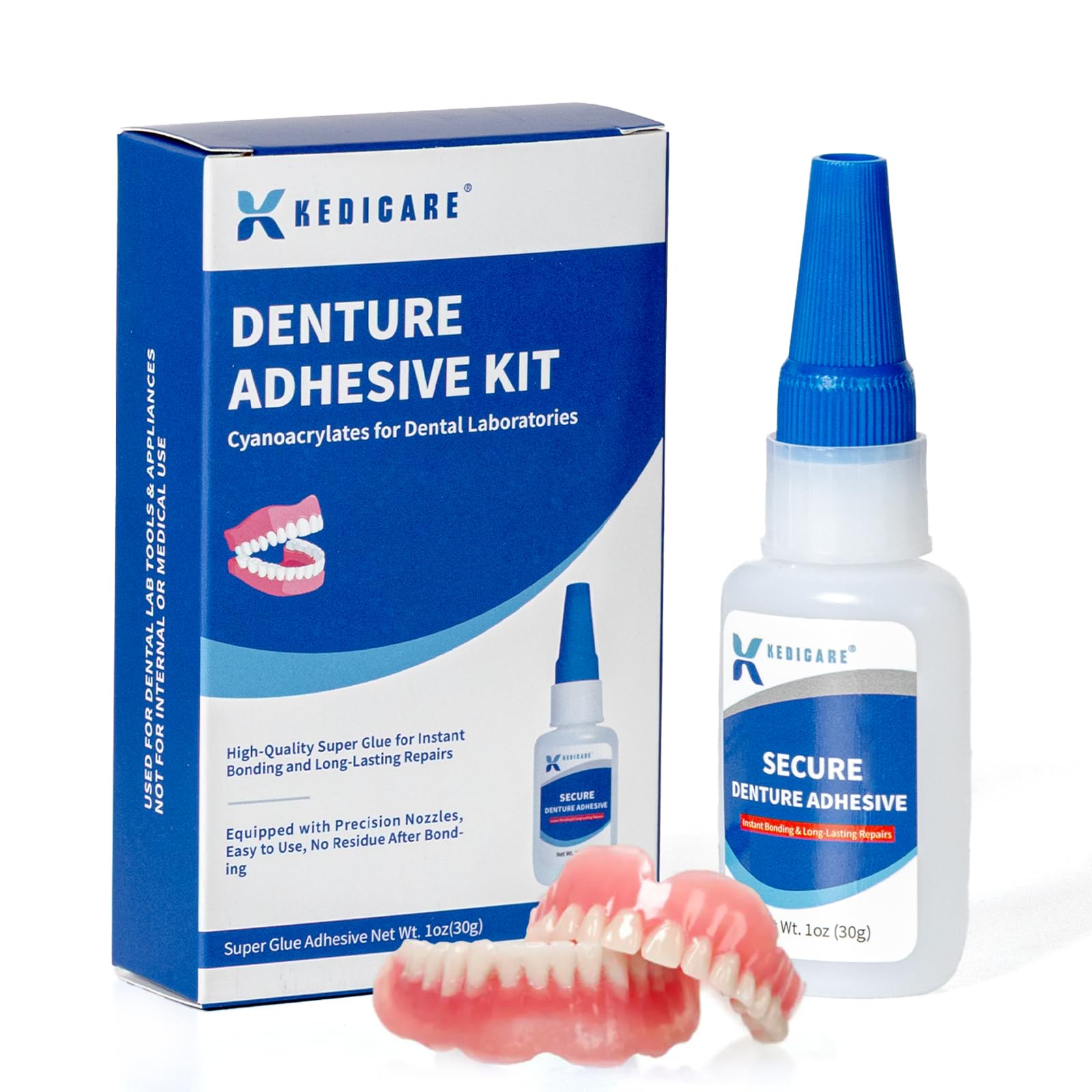 Instruction manual included for DIY denture repair