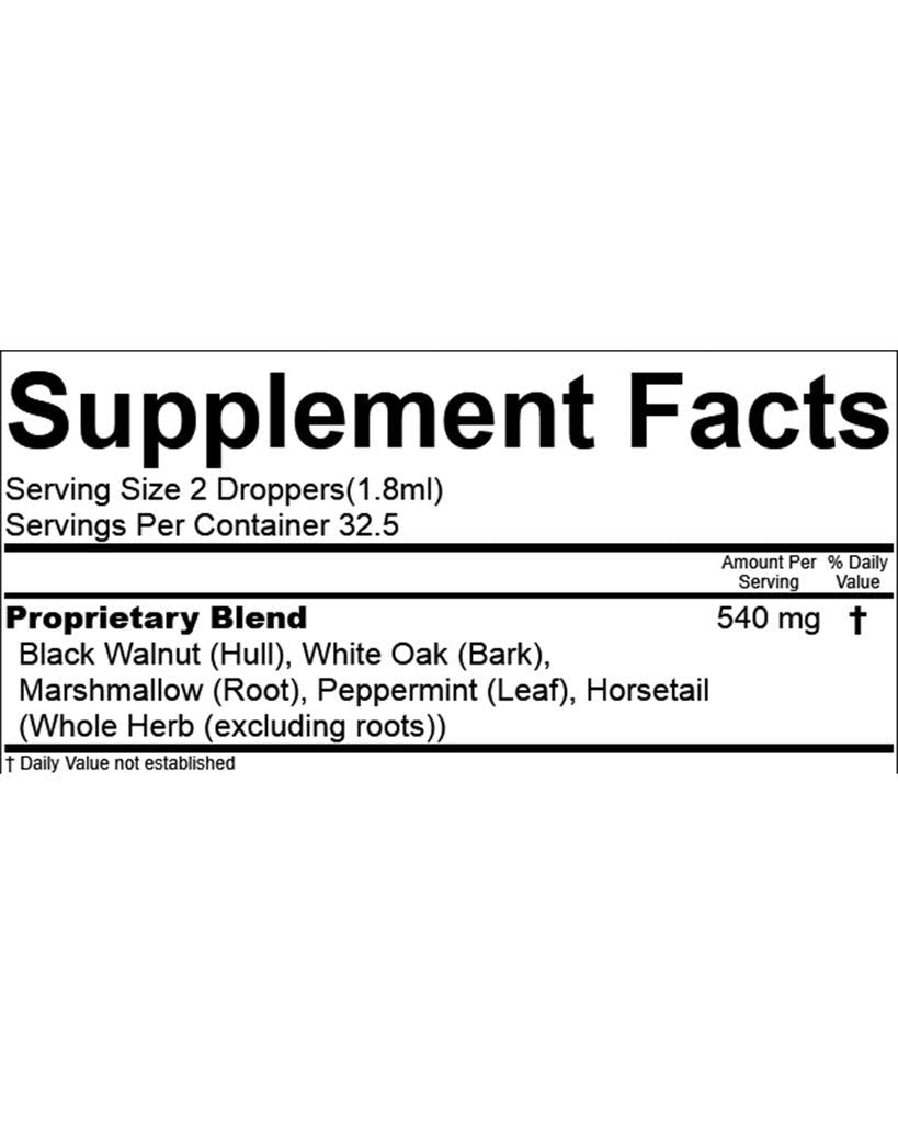 Ingredients listed: Vegetable Glycerin, Distilled Water, Grain Alcohol