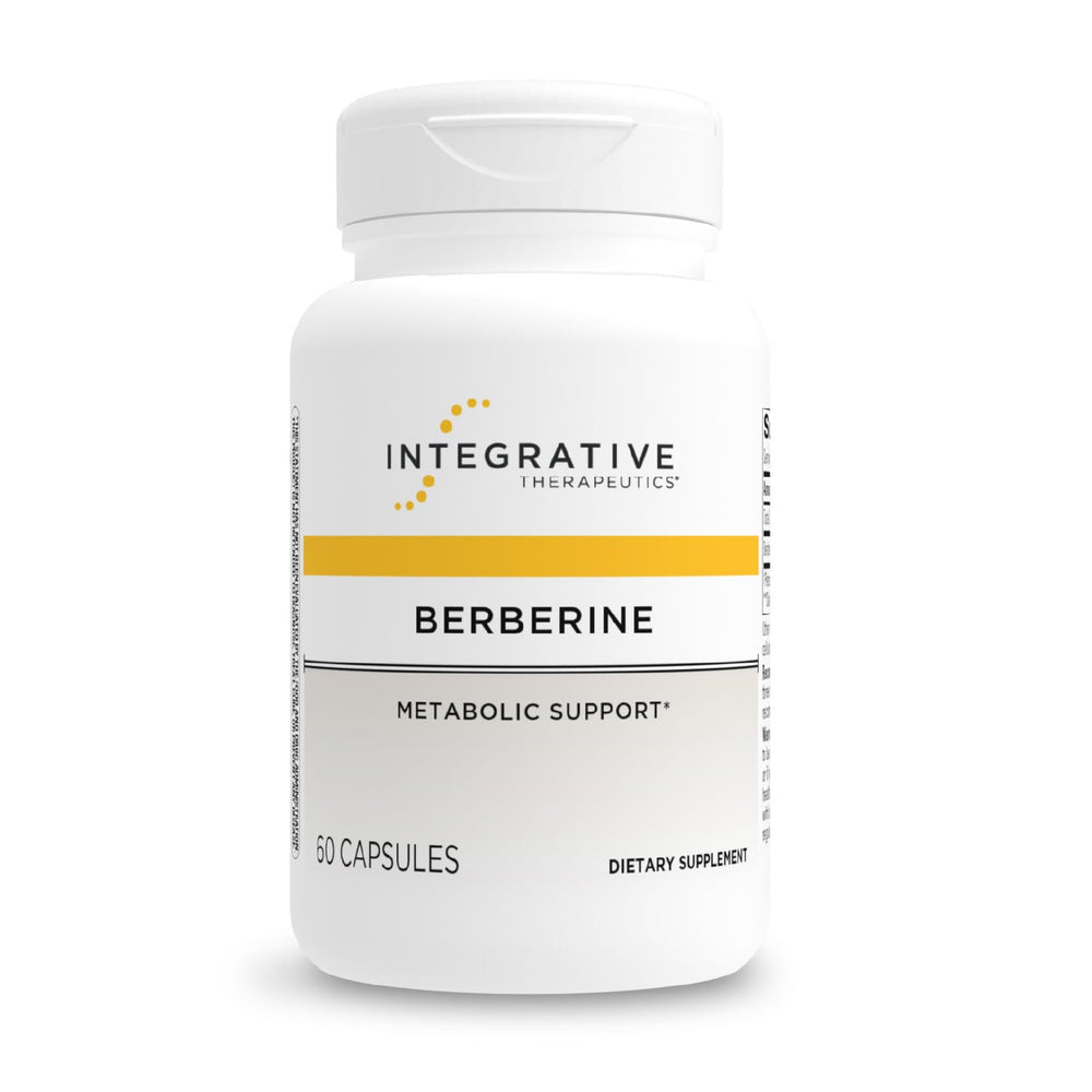 Integrative Therapeutics Berberine bottle with 60 capsules on a white background