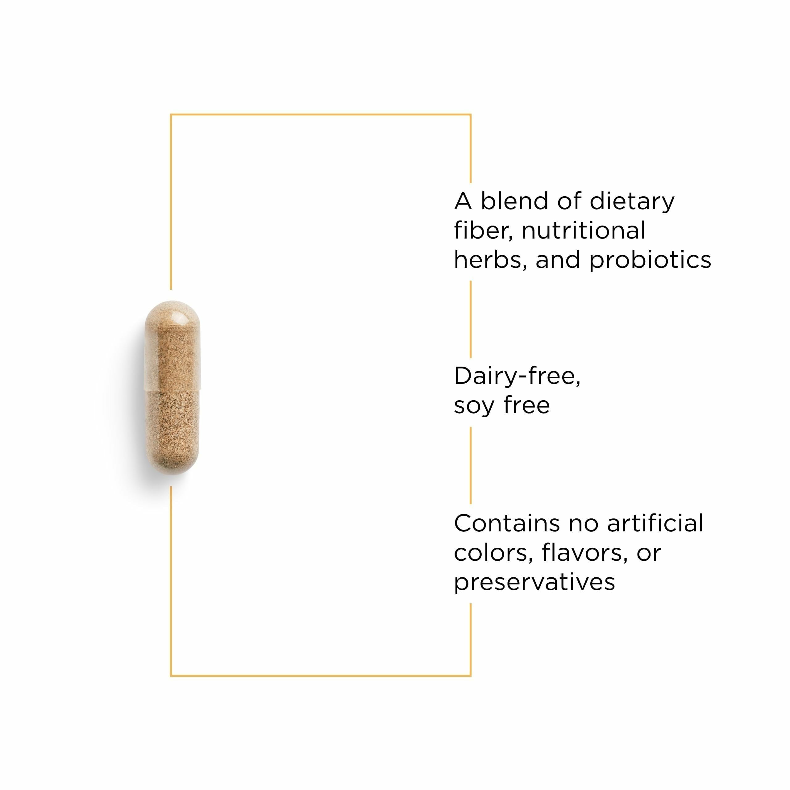 Integrative Therapeutics Blue Heron label closeup emphasizes no artificial colors or preservatives