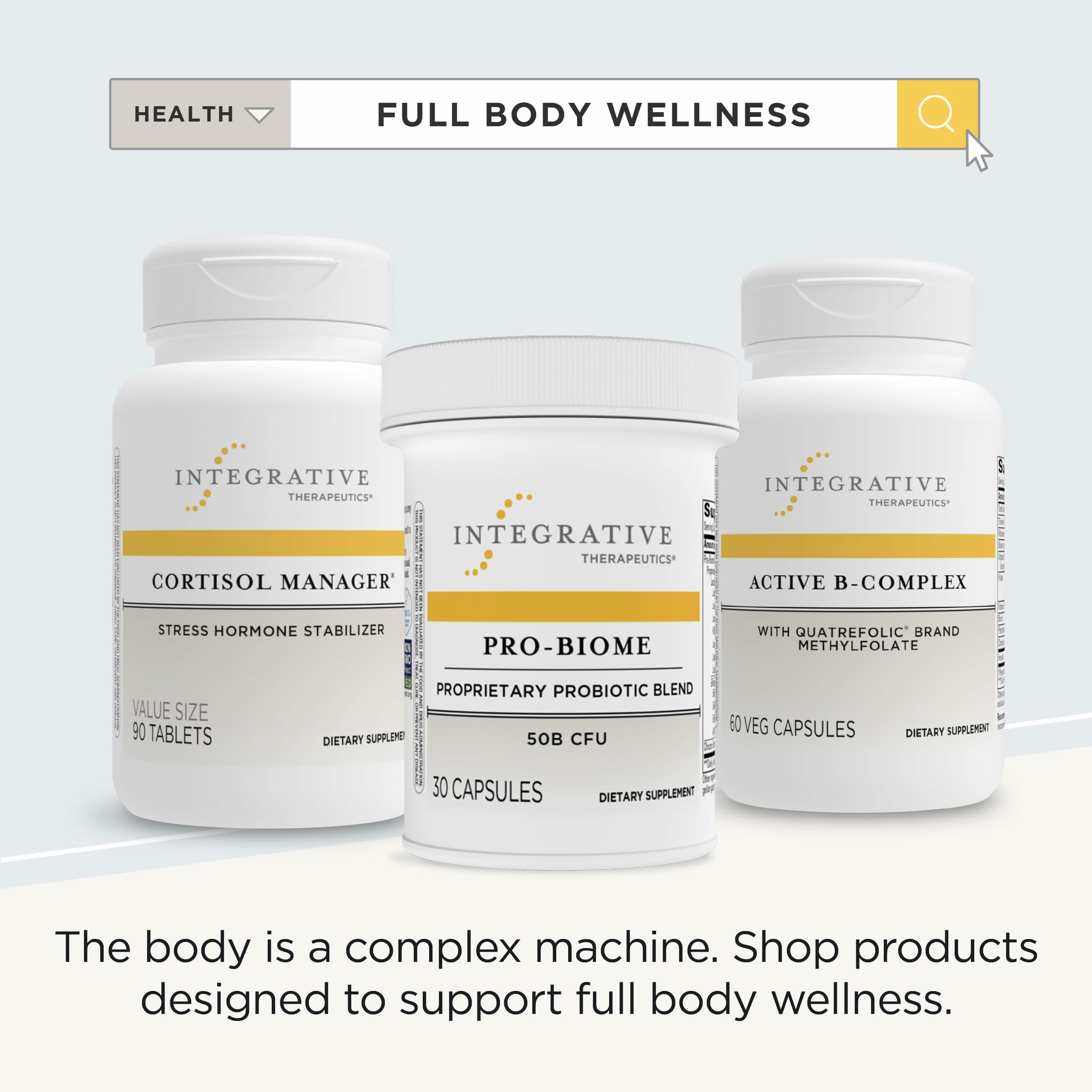 Integrative Therapeutics Pro-Biome packaging and branding