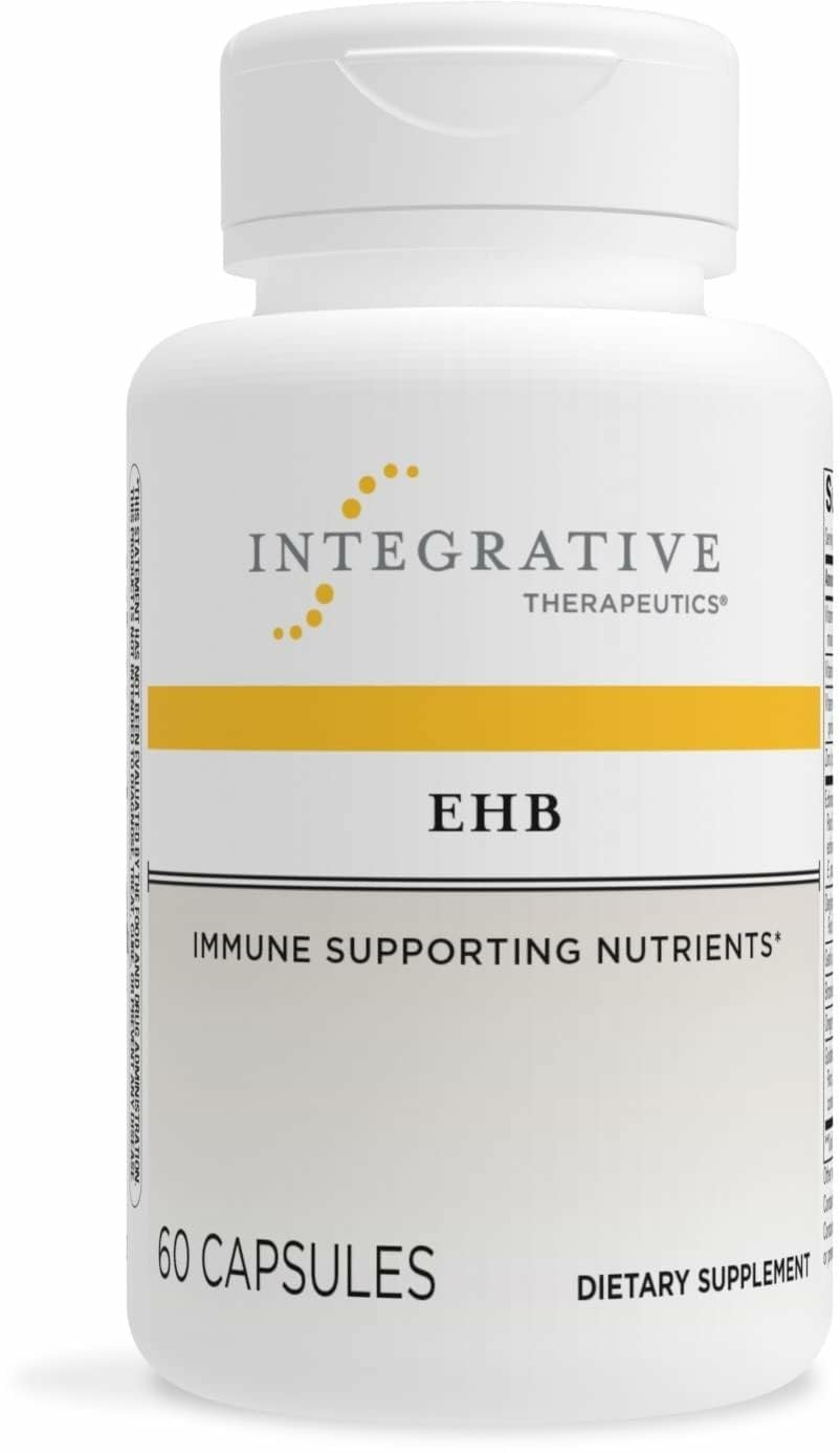 Front view of Integrative Therapeutics EHB Immune Support bottle with 60 capsules