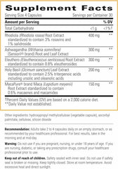 Close-up of HPA Adapt capsule bottle label