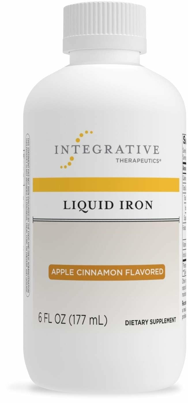 Bottle of Integrative Therapeutics Liquid Iron Apple Cinnamon