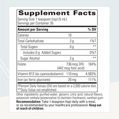 Liquid Iron bottle being poured into a spoon