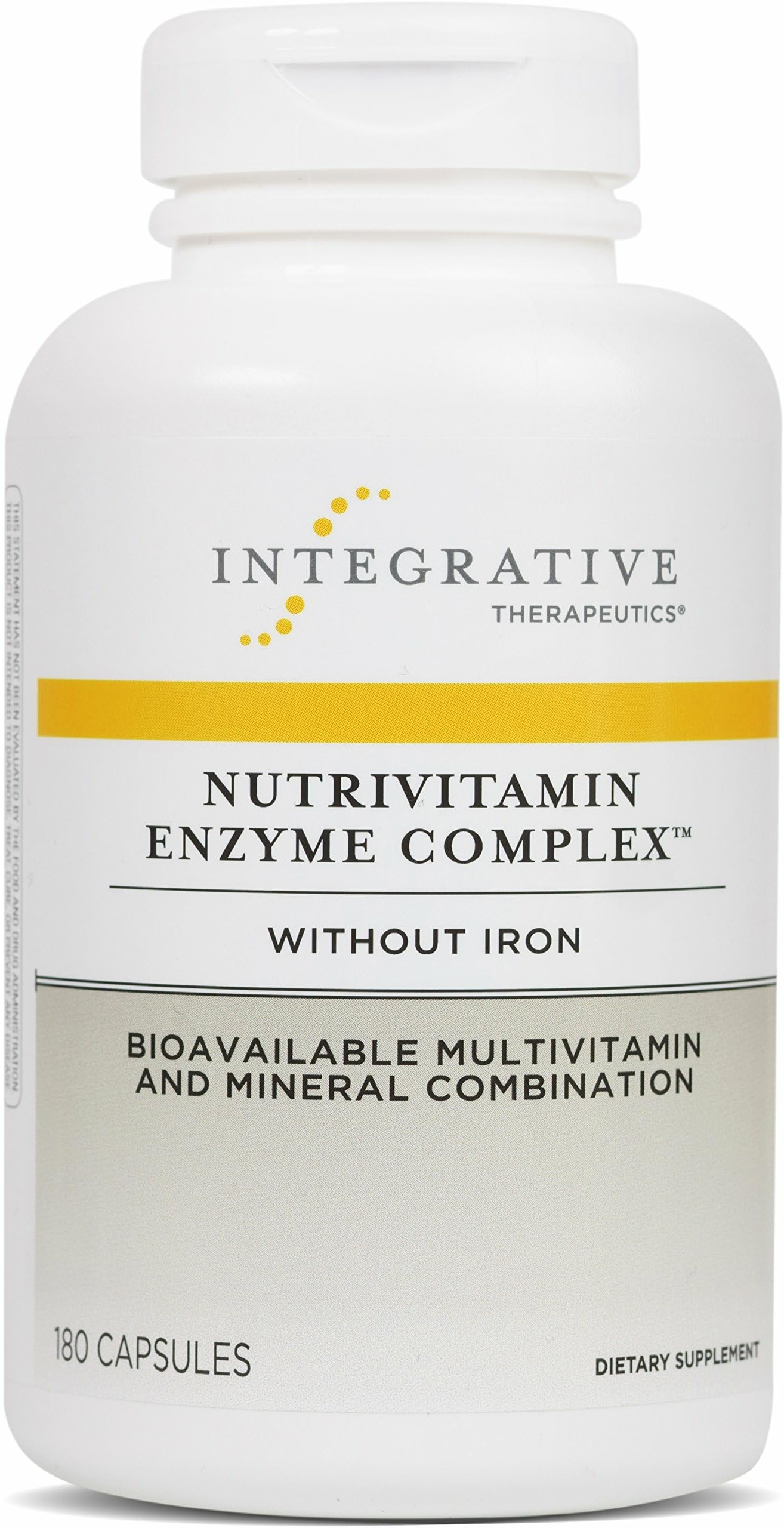 Integrative Therapeutics NutriVitamin Enzyme Complex bottle front; dairy-free multivitamin for daily antioxidant support