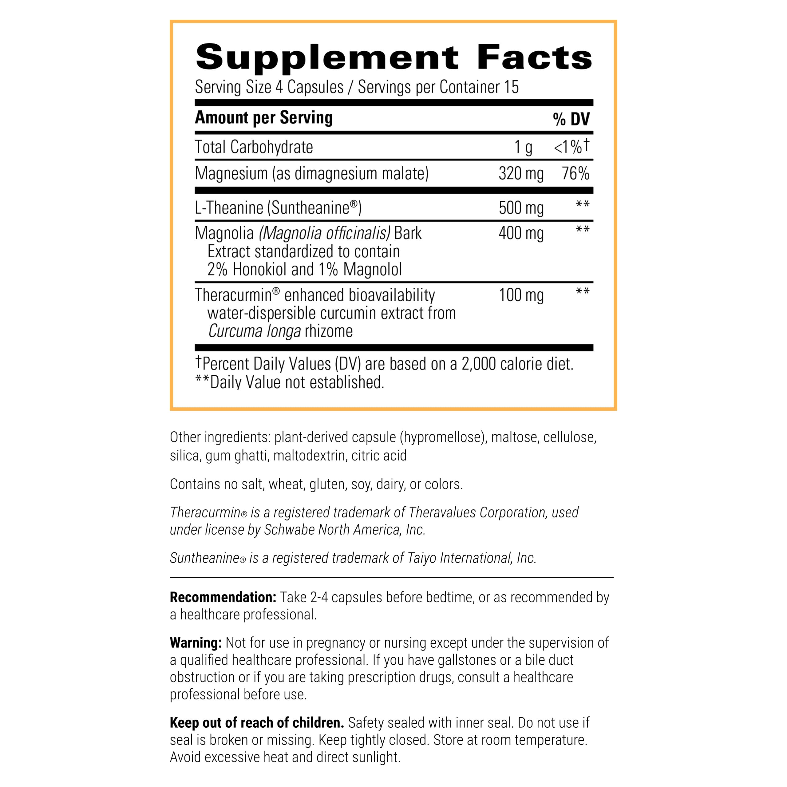 Close-up of Pro-Som label highlighting melatonin-free formulation
