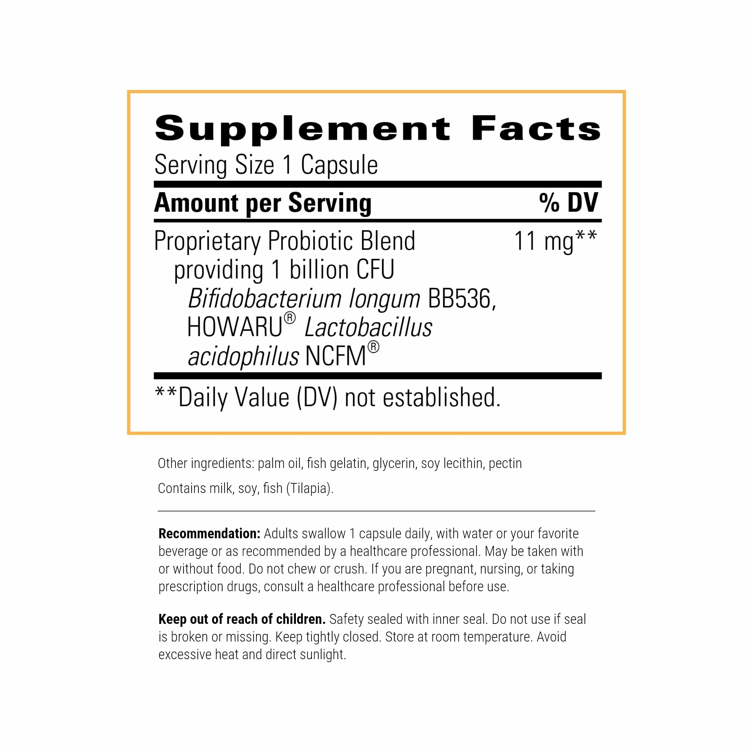 Bottle of Integrative Therapeutics Probiotic Pearls capsules