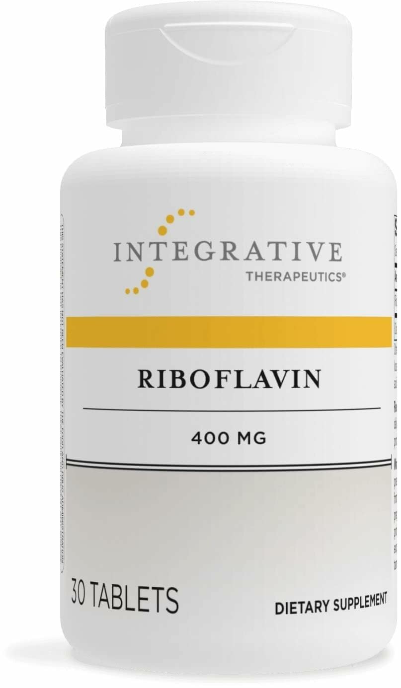 Front label of Integrative Therapeutics Riboflavin B2 supplement bottle