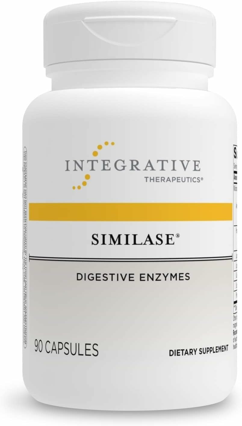 Integrative Therapeutics Similase bottle showing dairy-free and vegan labeling