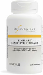 Bottle of Integrative Therapeutics Similase Sensitive Stomach on white background