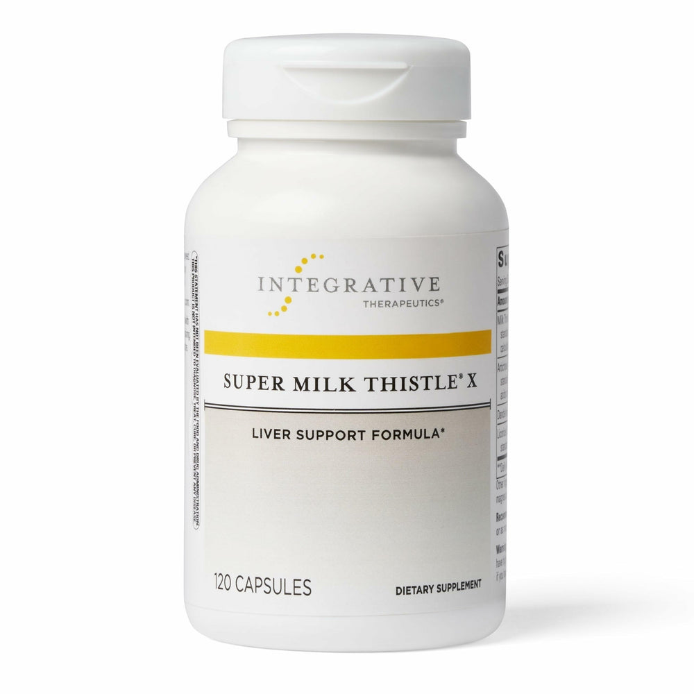 Bottle of Integrative Therapeutics Super Milk Thistle X with 120 capsules