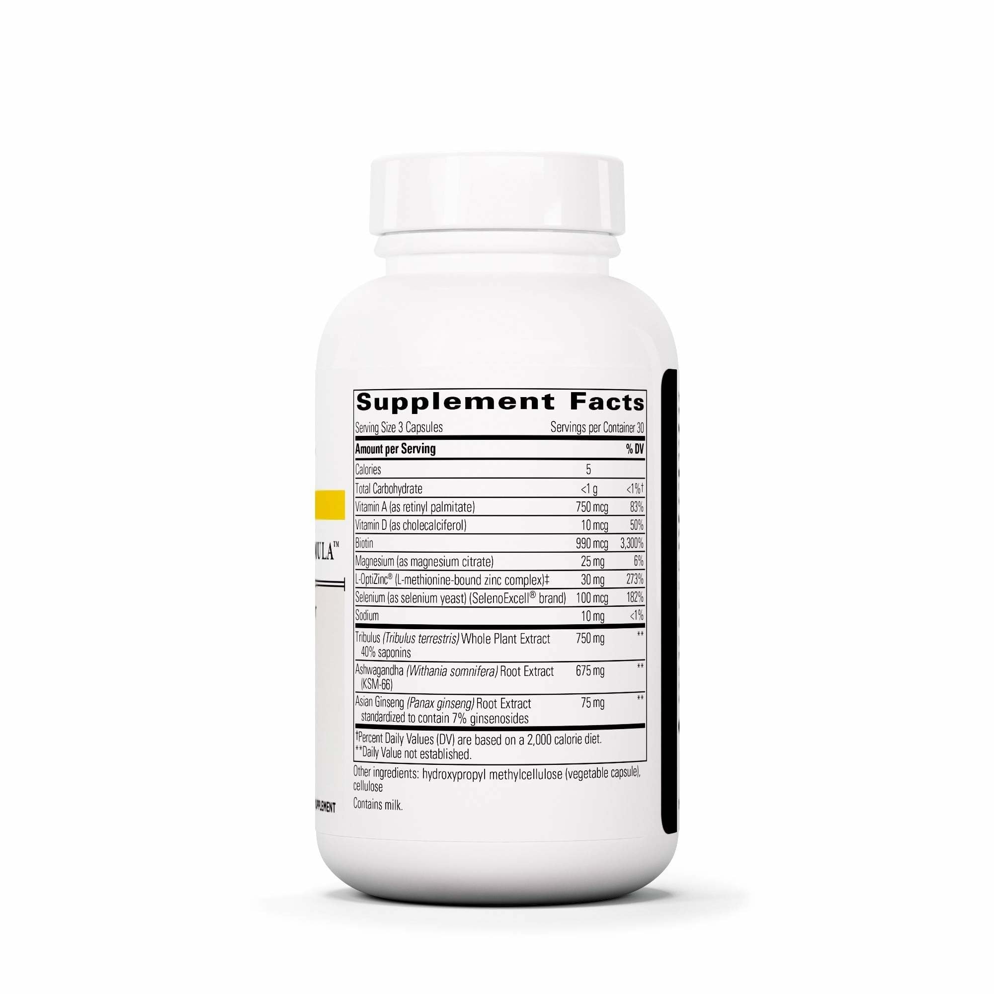 Integrative Therapeutics Testosterone Formula tablet closeup highlights vegetarian capsules for clean, convenient use.