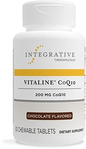 Vitaline CoQ10 200 mg bottle emphasizing brain health support