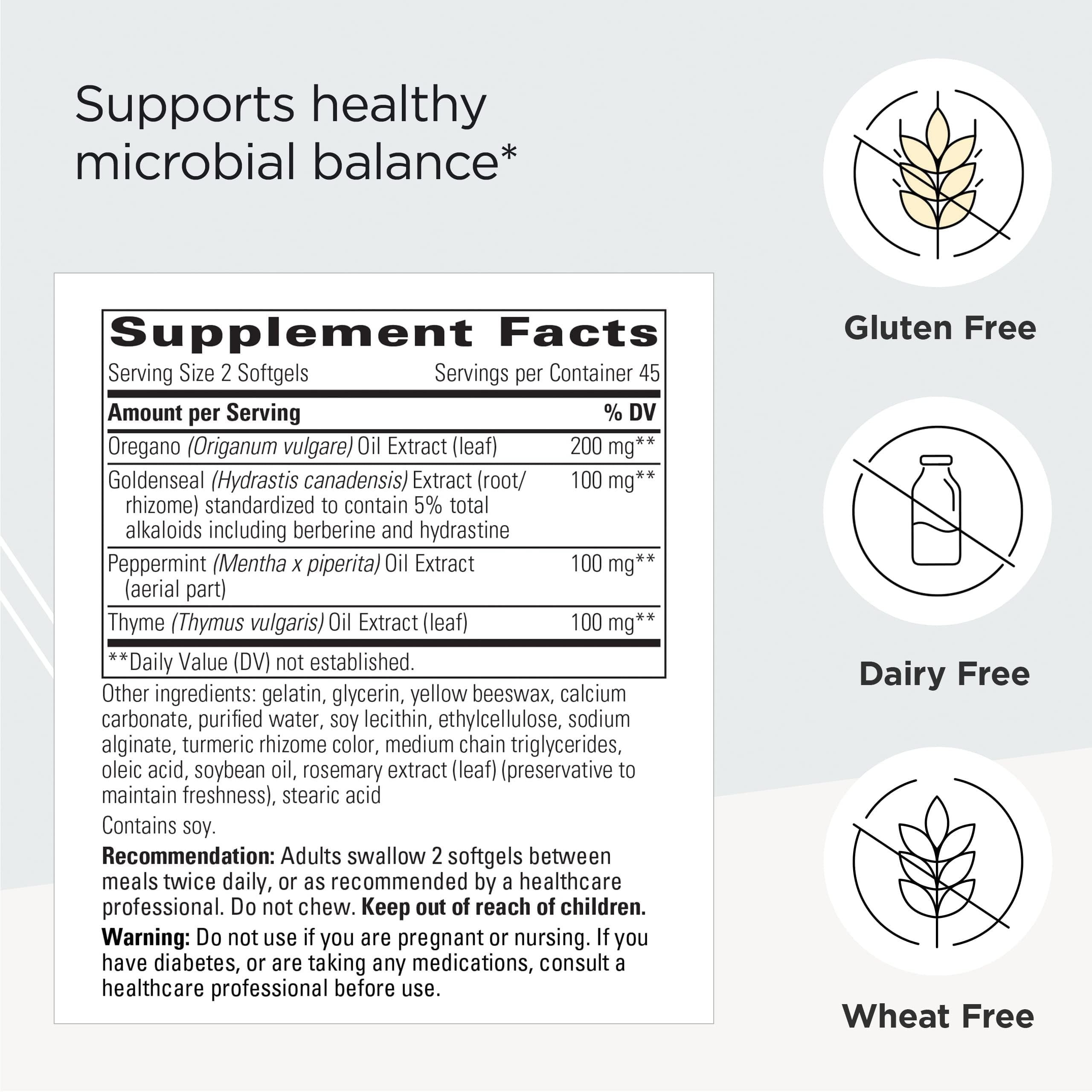 Product label highlighting gluten-free and dairy-free claims