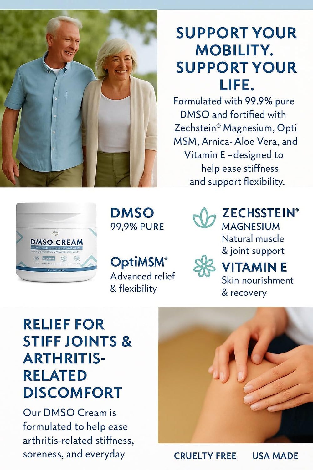 Non-greasy formula absorbed quickly into skin.