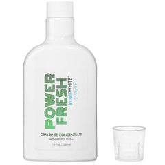 Bottle of intelliWHiTE Power Fresh Oral Rinse Concentrate, 13oz, alcohol-free, dentist-formulated, Made in USA