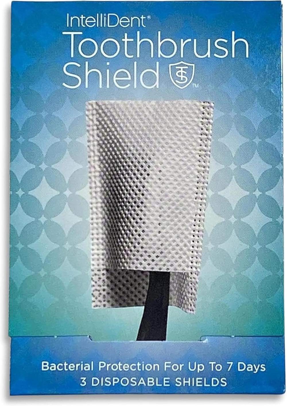 Intellident Toothbrush Shields packaging with 20-count pack