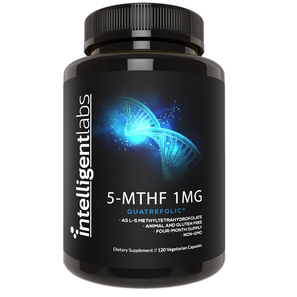 Intelligent Labs 1mg 5-MTHF Methylfolate bottle front view
