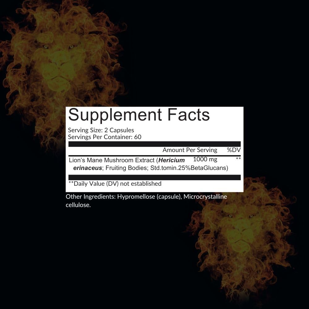 Serving size illustration showing two capsules per day