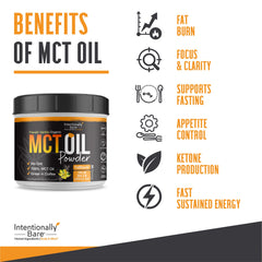 French vanilla MCT powder poured into coffee