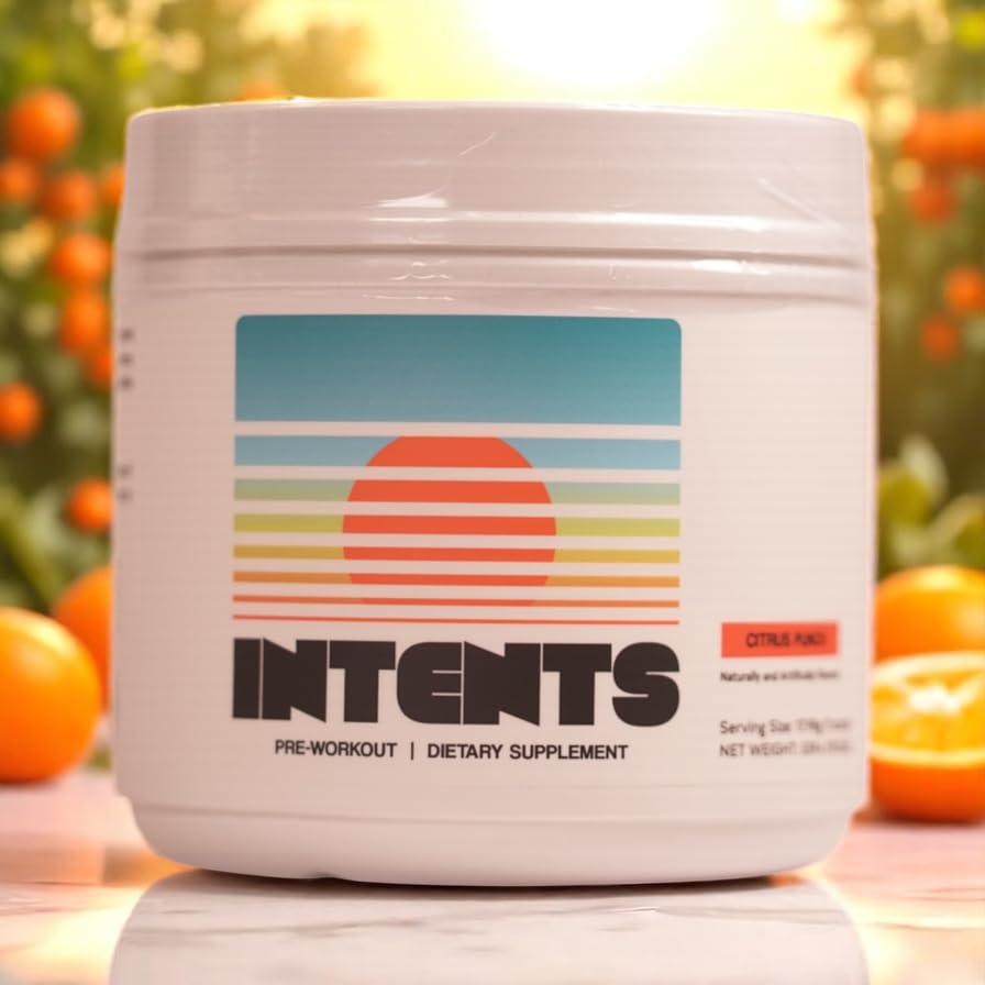 Intents Nutrition Pre Workout bottle front view