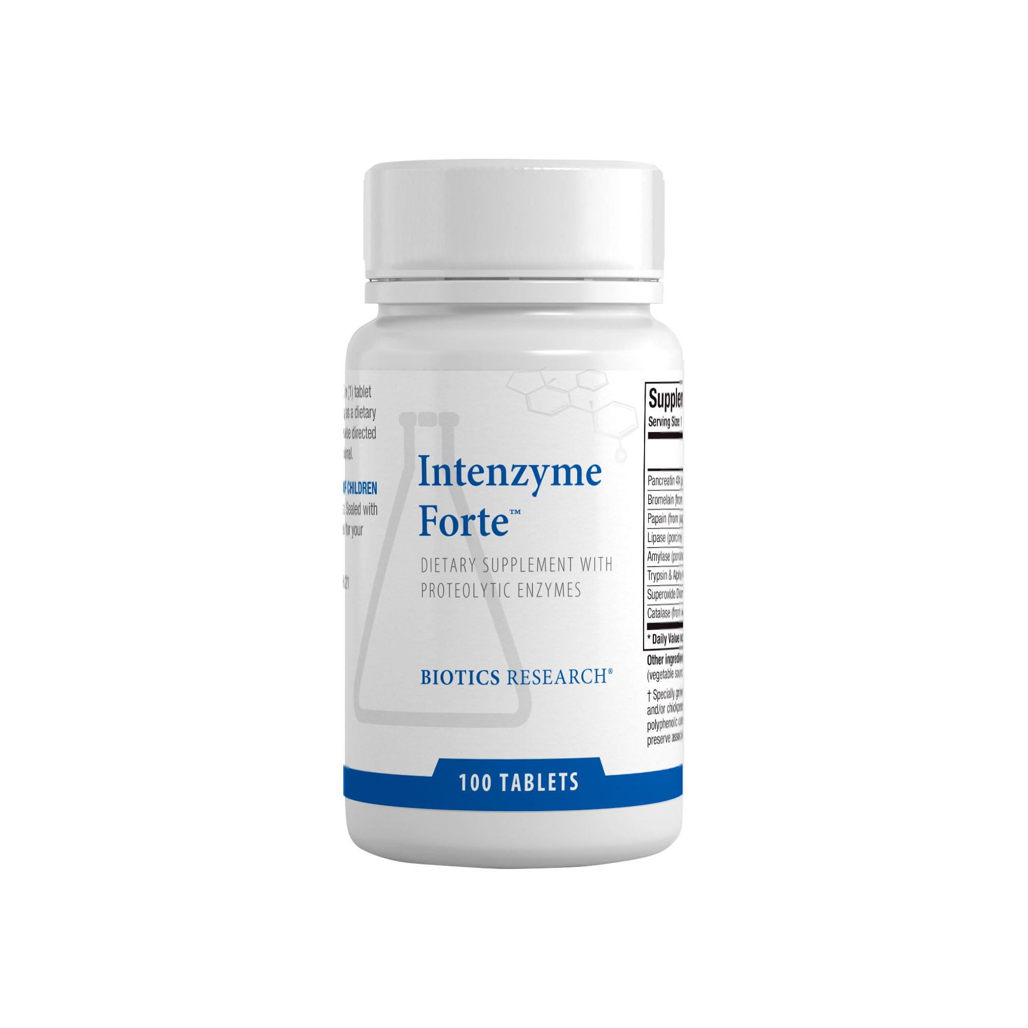 Biotics Research Intenzyme Forte bottle front label