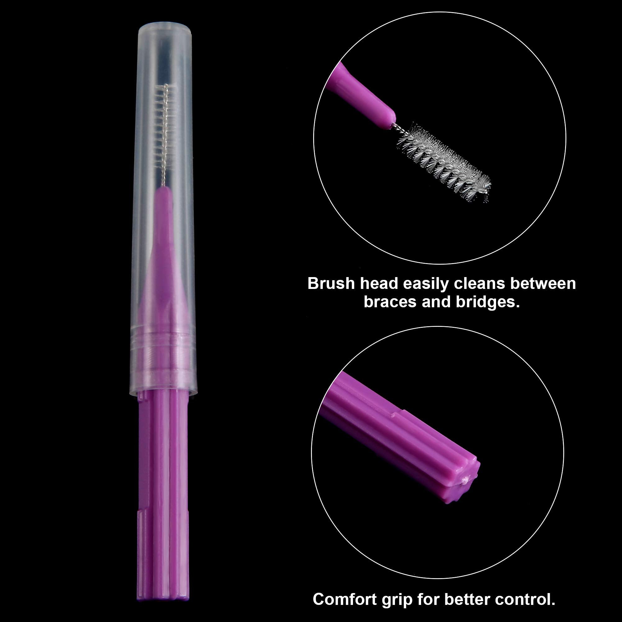 Flosser interdental brush for braces cleaning