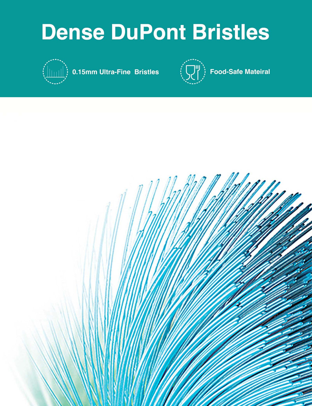 Orthodontic-friendly brush head for Oral-B with Dupont bristles