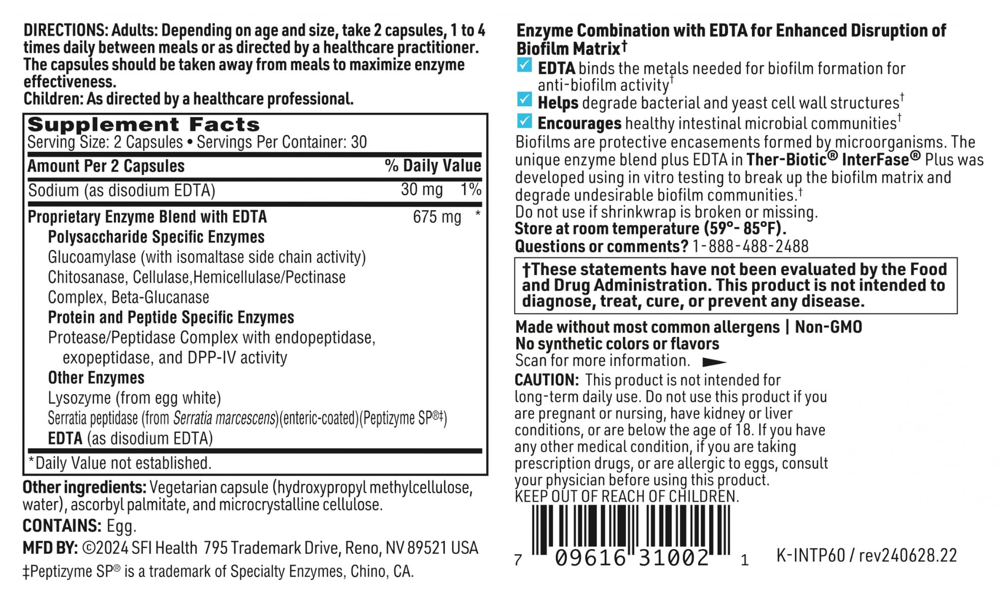 Lysozyme from egg white included in InterFase Plus