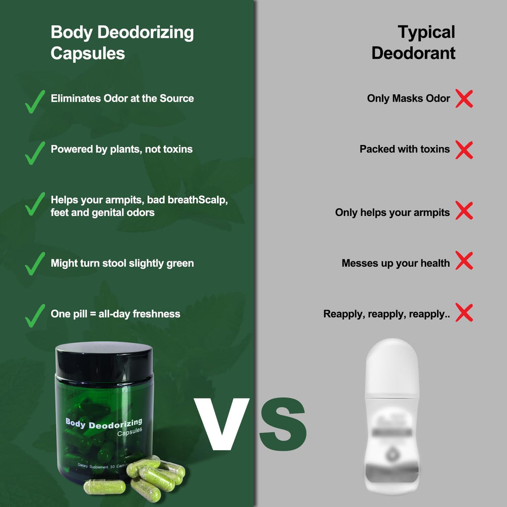 One capsule daily for odor control taken with water