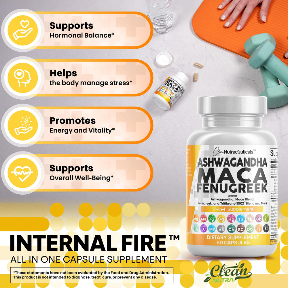 Internal Fire formula shown as two-capsule dosage