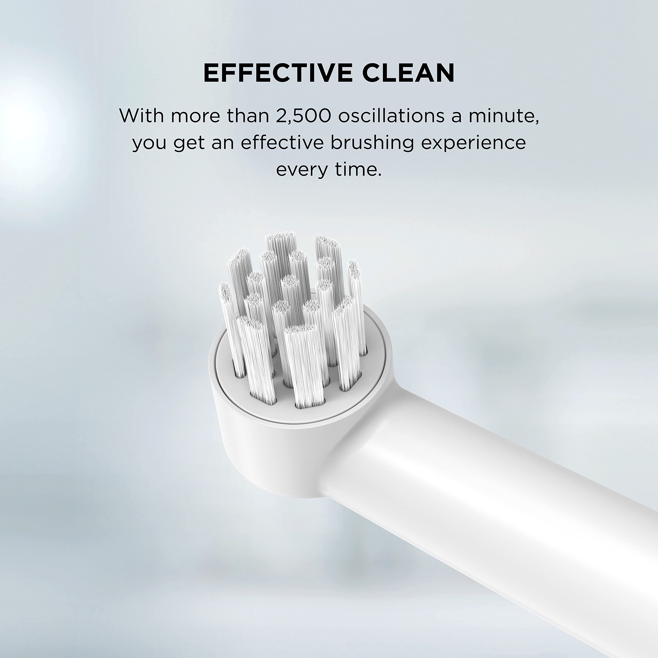 Interplak Opti-Clean toothbrush showing three twist-on brush heads