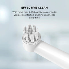 Interplak Opti-Clean toothbrush showing three twist-on brush heads
