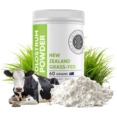 Container of Intestinal Fortitude Colostrum Powder 60g from 100% grass-fed New Zealand cows