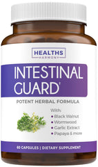 Intestinal Guard bottle with 60 capsules on a white background