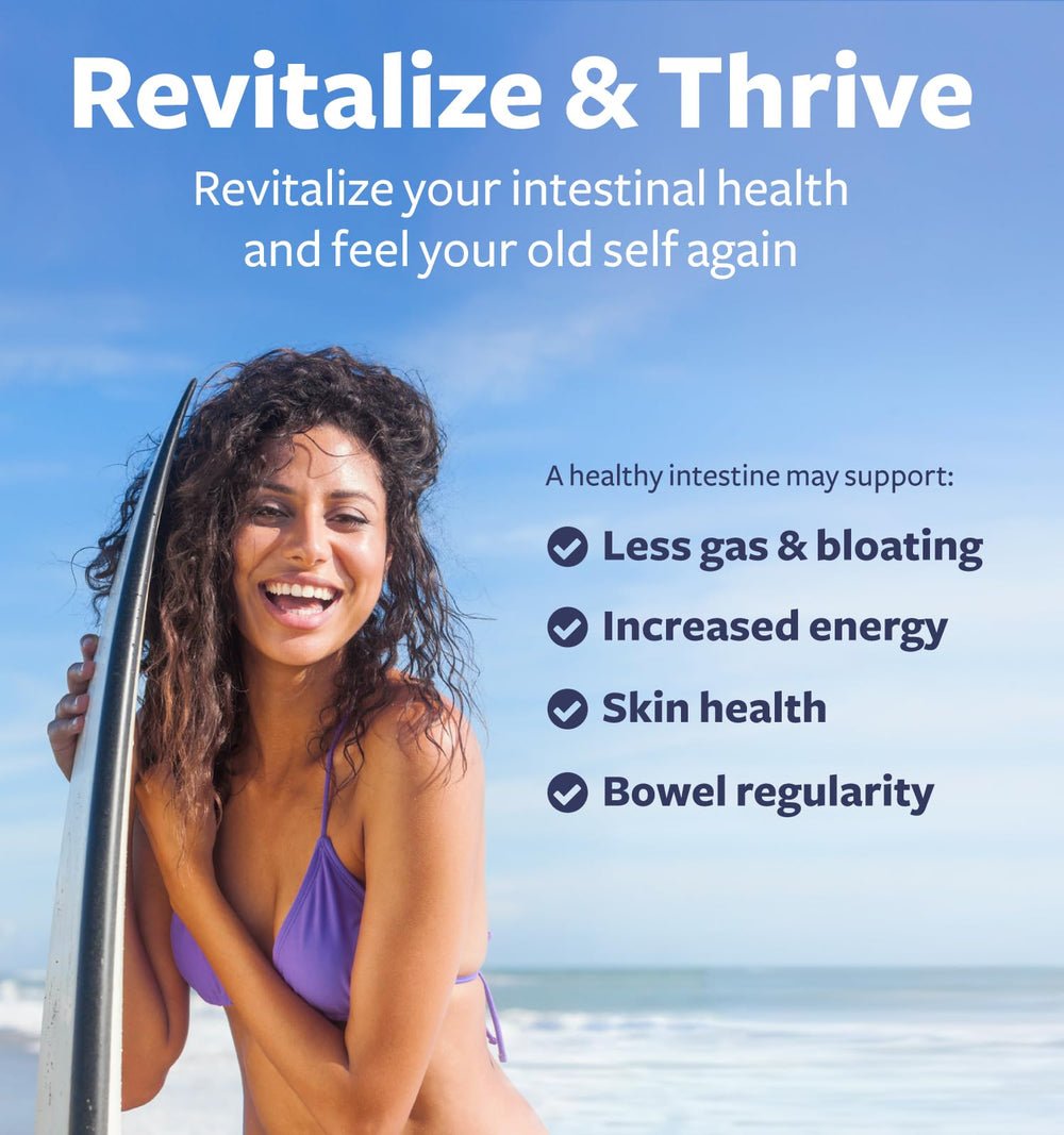 Close-up of Intestinal Guard label showing Non-GMO