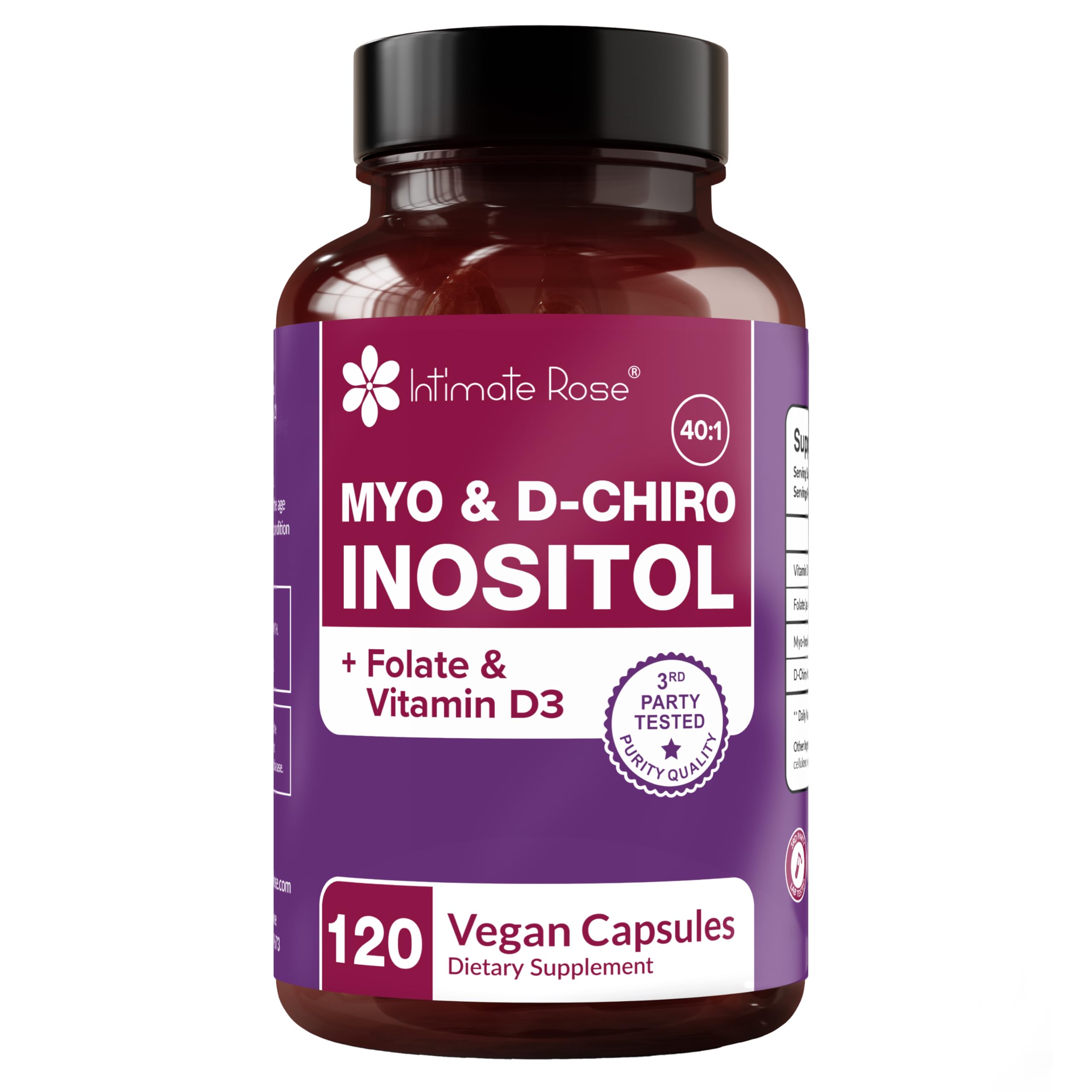 Intimate Rose front packaging showing supplement bottle and branding for trust