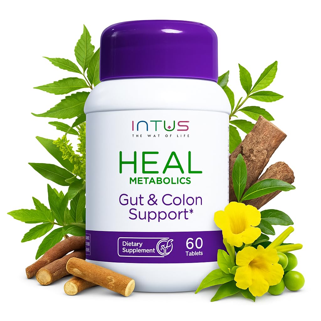 Intus Heal colon cleanse for women bottle and tablets