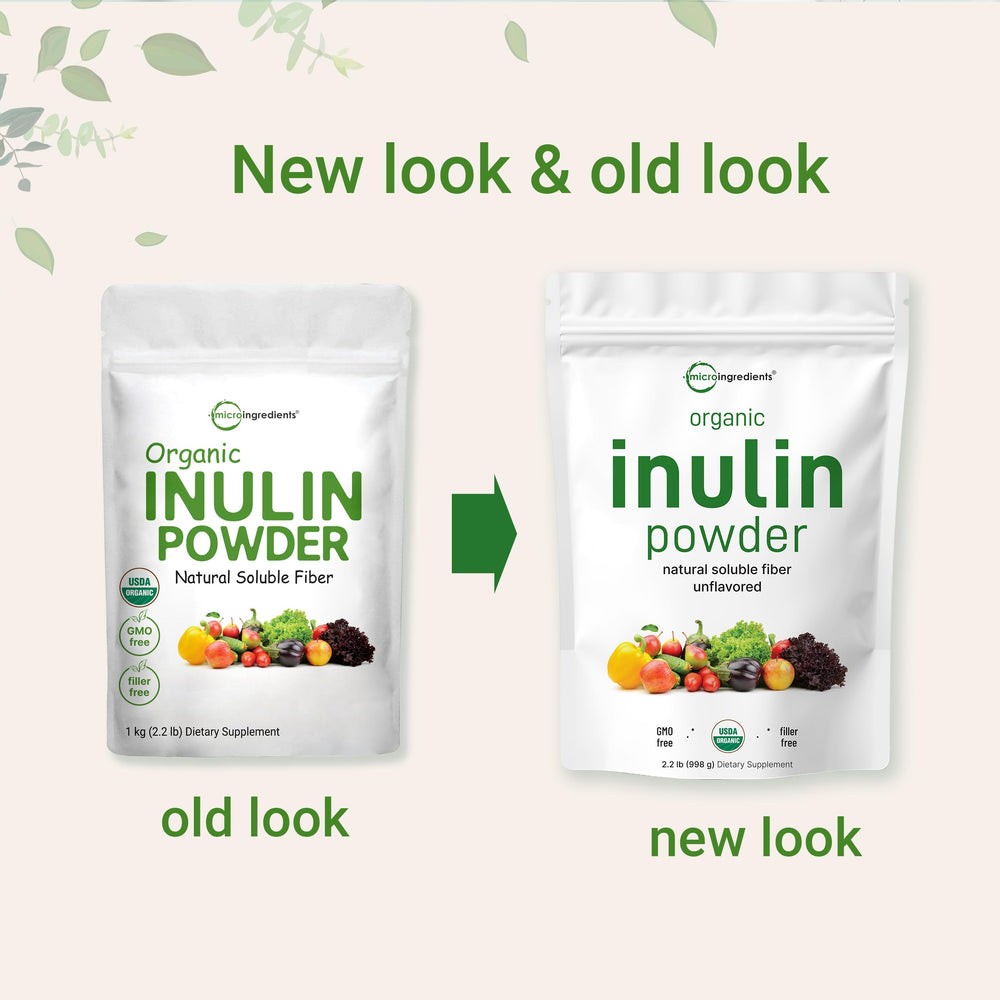 Organic inulin powder supporting digestive health