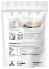 Close-up of organic inulin powder texture