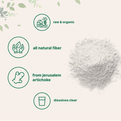 Inulin powder dissolving in water