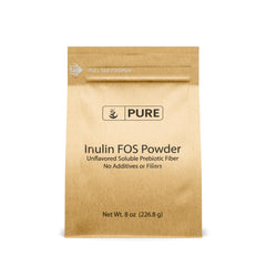 Front view of Pure Inulin FOS Powder 8 oz