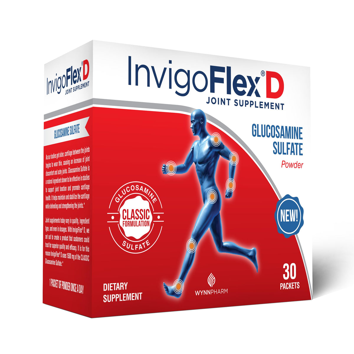 Front of InvigoFlex D bottle with 30 packets