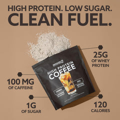 Invigor8 protein coffee iced serve for refreshing on-the-go energy.