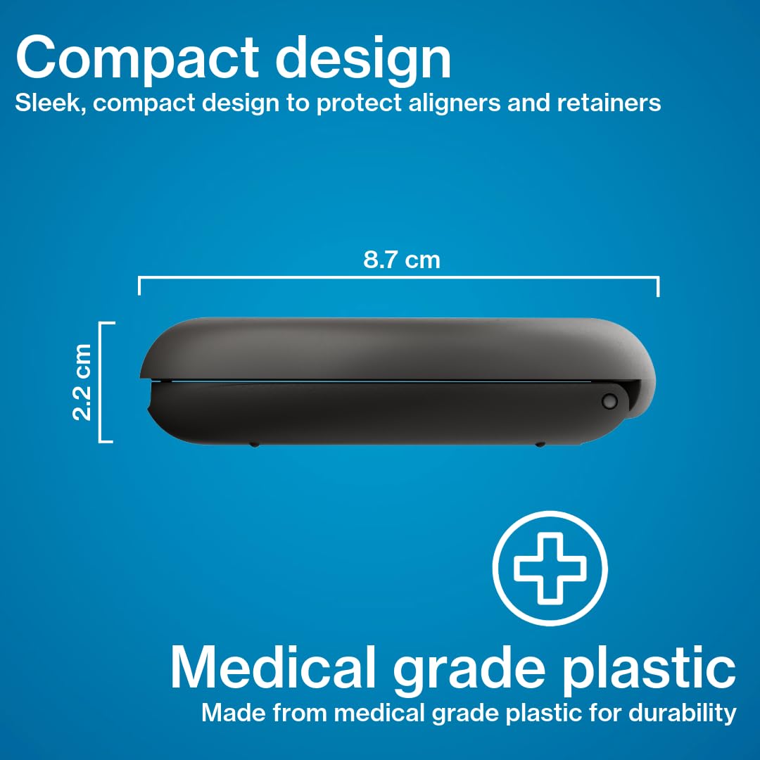 Latex-free retainer case safe for mouth and aligners