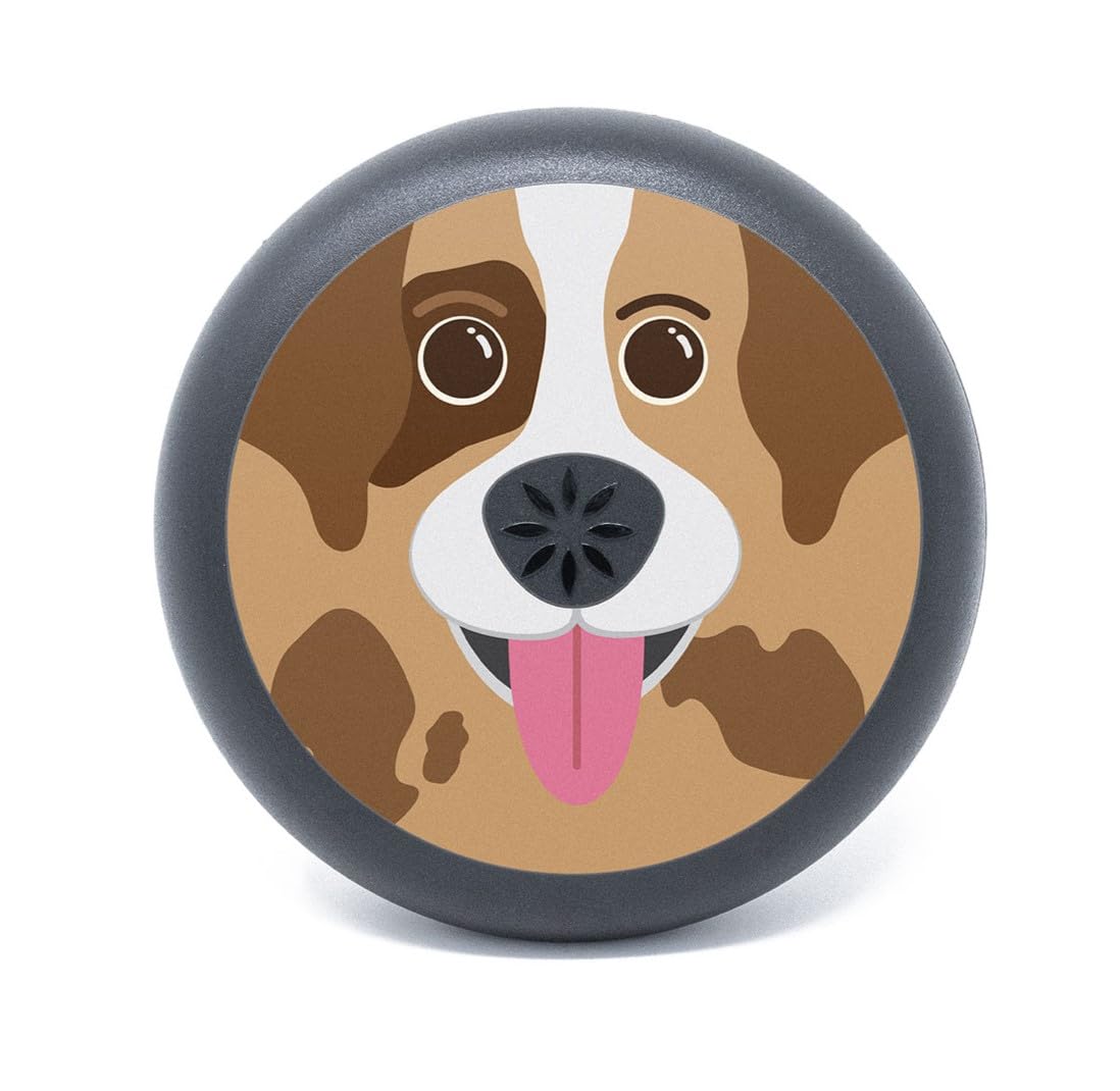 Invisalign Aligner and Retainer Case, Brown Dog, lid open showing interior