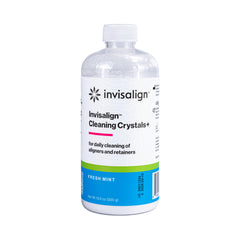 Bottle of Invisalign Cleaning Crystals+ Mint with scoop