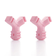 Two pink Invisalign Munchies EPS aligner chewies pack 2 - tool view 1