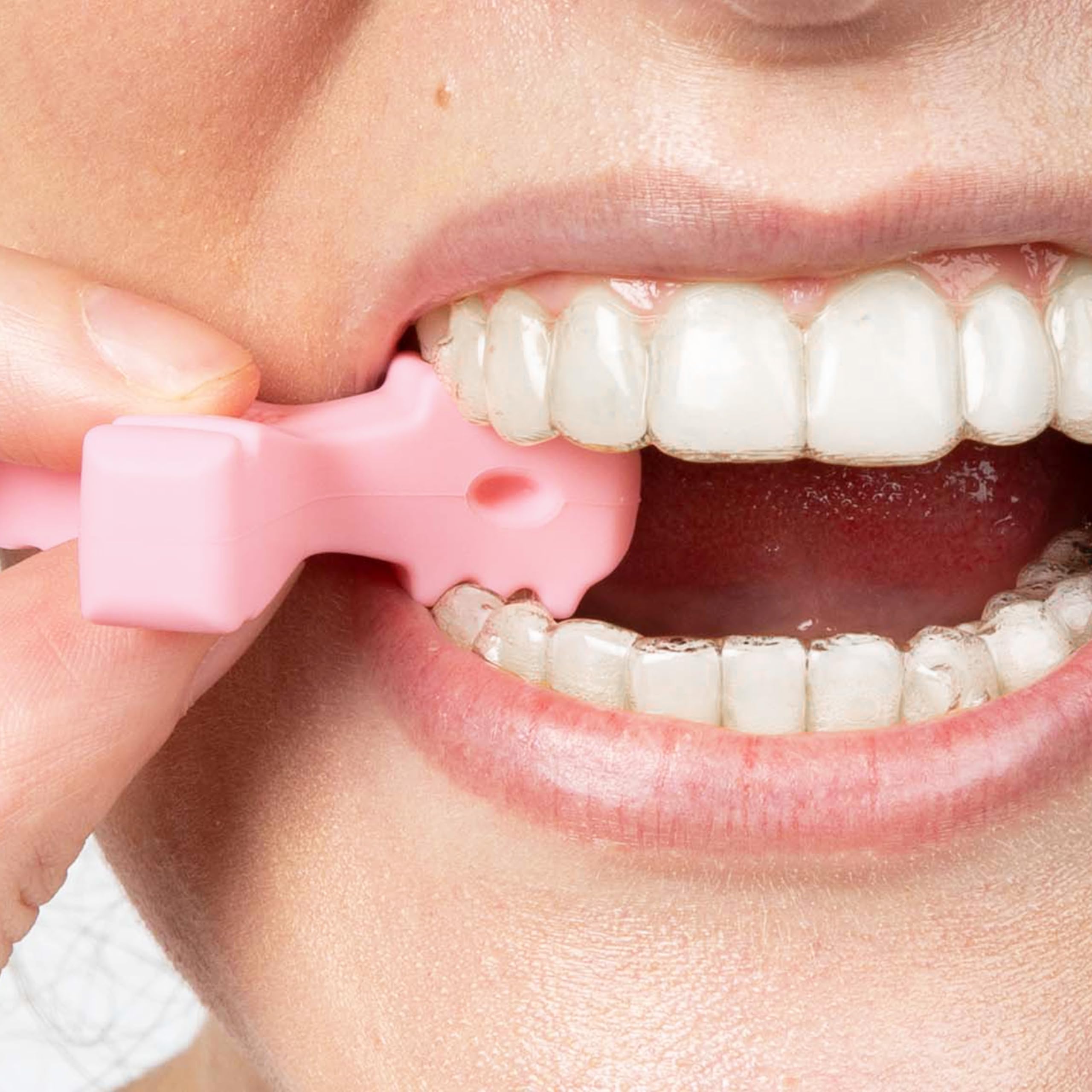Medical-grade silicone material close-up of chewies